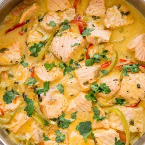 Delicious Bahian-style fish stew with fresh seafood and spices