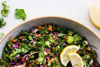 Colorful detox salad with fresh vegetables and greens for cleansing