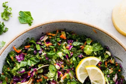 Colorful detox salad with fresh vegetables and greens for cleansing