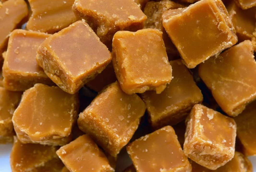 Old-Fashioned Buttermilk Fudge dessert on a rustic wooden table