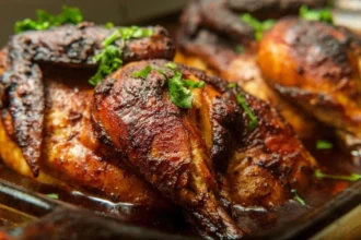 Delicious Peruvian Chicken dish served at Super Chicken restaurant.