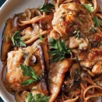 Slow-cooker chicken dinner with vegetables and herbs.