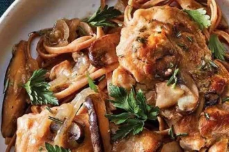 Slow-cooker chicken dinner with vegetables and herbs.