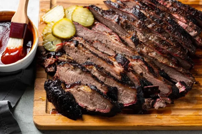 Delicious smoked brisket with rich, smoky flavor and perfect texture