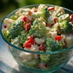 Broccoli Cauliflower Pepita Salad featuring fresh veggies and crunchy seeds