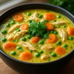 Delicious chicken coconut soup served in a comforting bowl