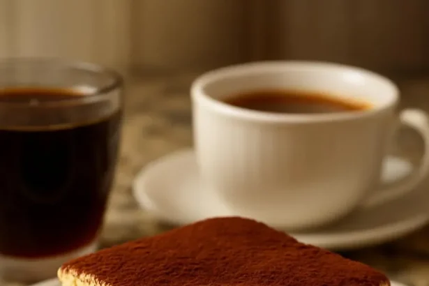 Delicious Italian Tiramisu served in a large dish for a crowd