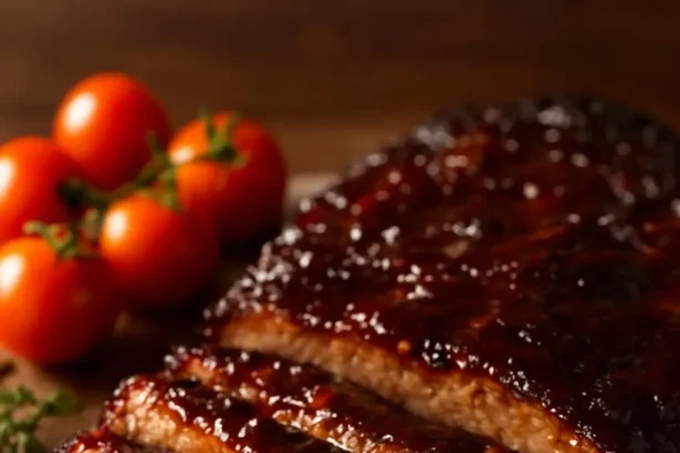Tender brisket served with homemade barbecue sauce