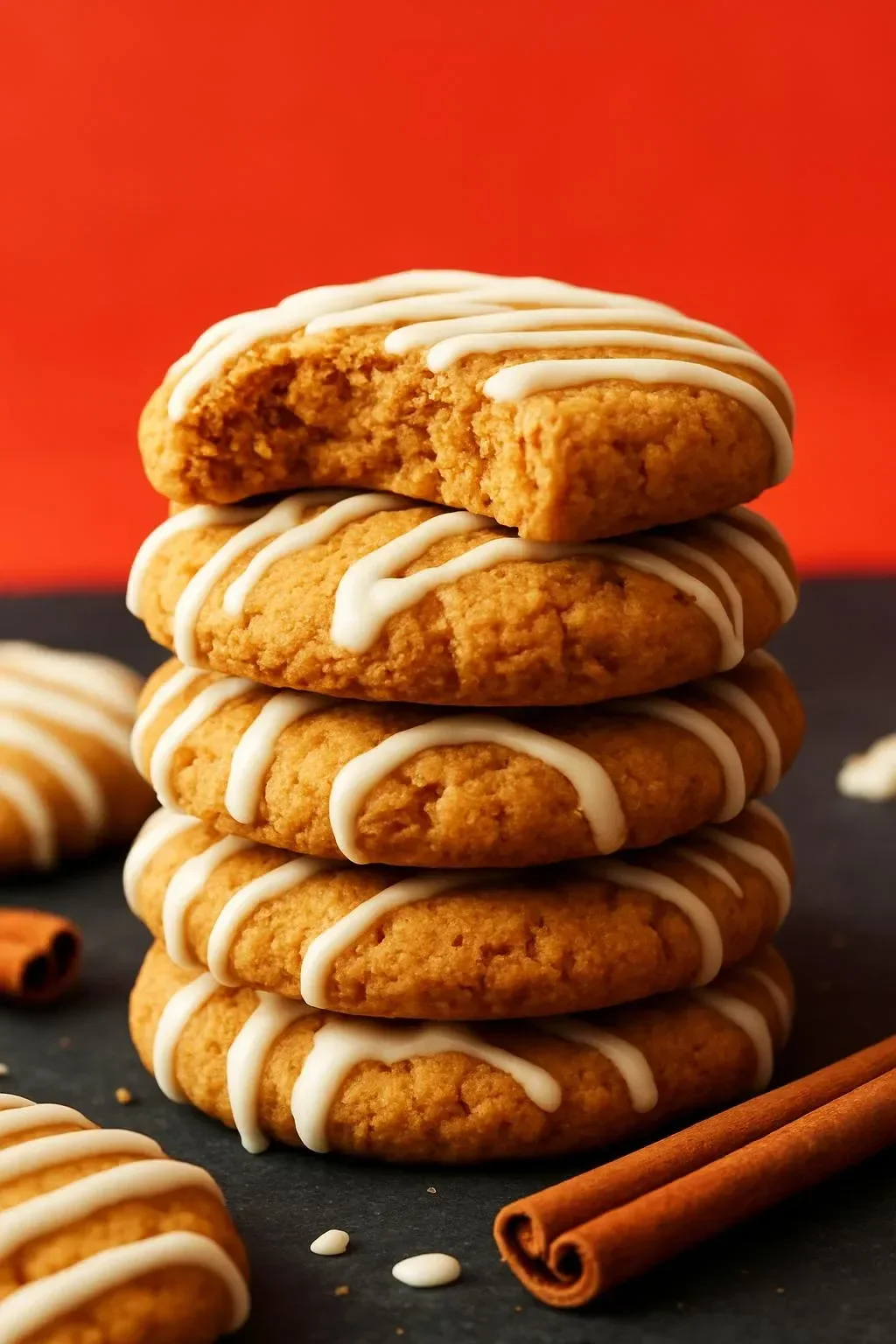 Deliciously soft and chewy 1-bowl ginger cookies on a plate.