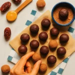 Plate of homemade chocolate truffles ready to enjoy in 10 minutes