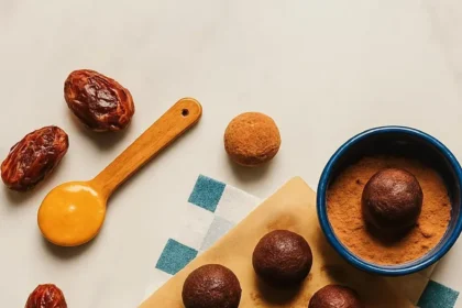 Plate of homemade chocolate truffles ready to enjoy in 10 minutes