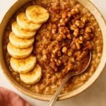 Delicious banana bread made with steel cut oats