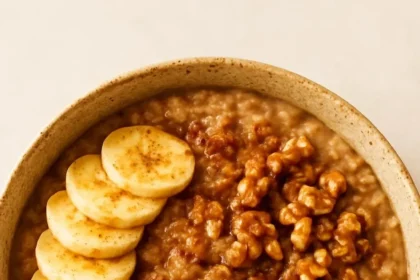 Delicious banana bread made with steel cut oats