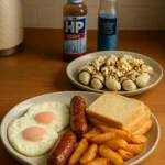 Delicious bananas with cream topped with rich chocolate sauce