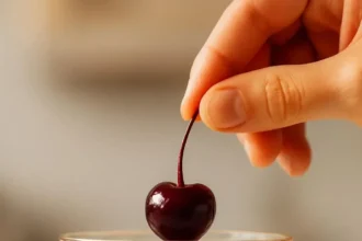 Bourbon Old Fashioned cocktail with orange and cherry garnish