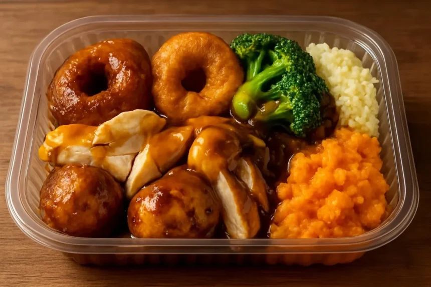 Succulent Chicken and Lamb roast dinner with vegetables