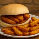 Delicious Chip Bap with crispy chips in a fluffy bap