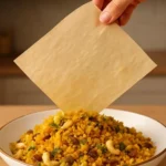 Bowl of crispy lentil snack with spices, perfect for healthy snacking