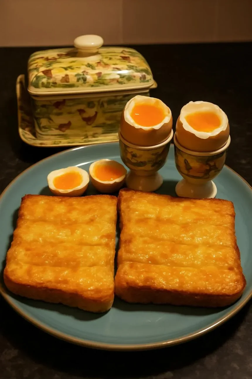 Delicious dippy eggs served with toast for a healthy breakfast