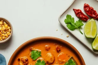 Delicious homemade easy 1-pot Massaman curry served in a bowl