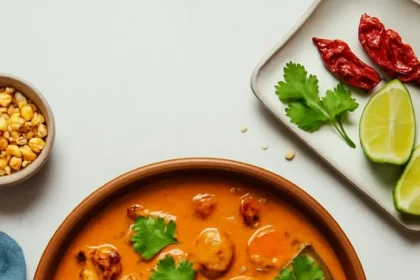 Delicious homemade easy 1-pot Massaman curry served in a bowl