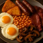 Delicious Fried Toast served with HP Sauce on a plate