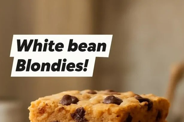 Delicious fudgy blondies with a smooth texture, perfect dessert treat.