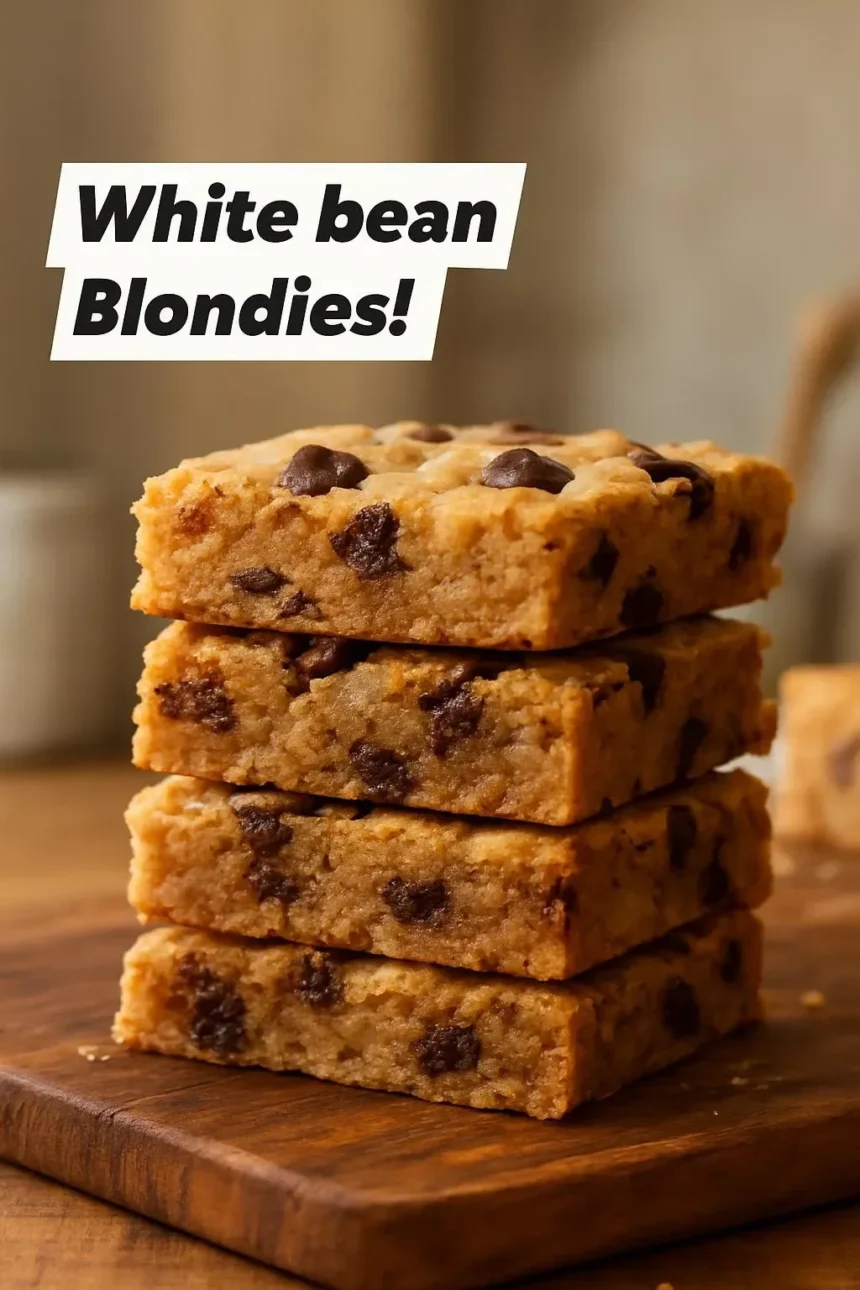 Delicious fudgy blondies with a smooth texture, perfect dessert treat.