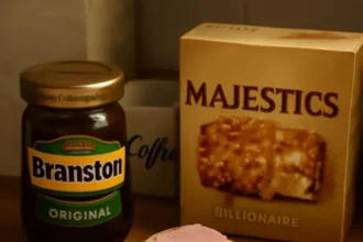 Delicious gammon rolls with cheese and pickle on a serving plate.