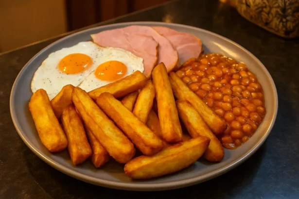 Ham and cheese sandwich ready to serve with fresh ingredients