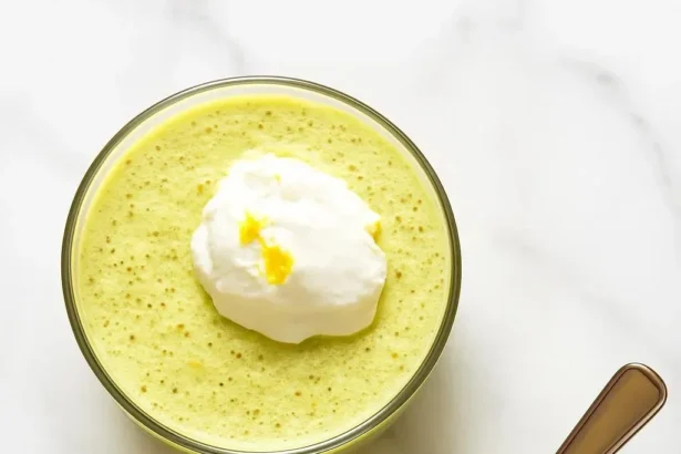 Delicious and healthy Lemon Chia Pudding served in a glass bowl