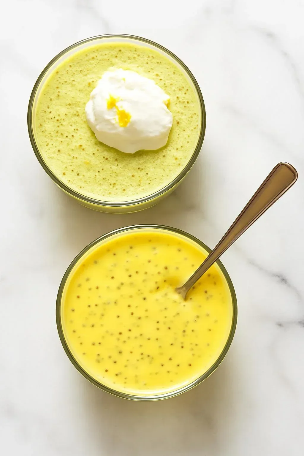 Delicious and healthy Lemon Chia Pudding served in a glass bowl