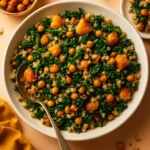 Lemony Quinoa Kale Salad with fresh ingredients and a vibrant dressing