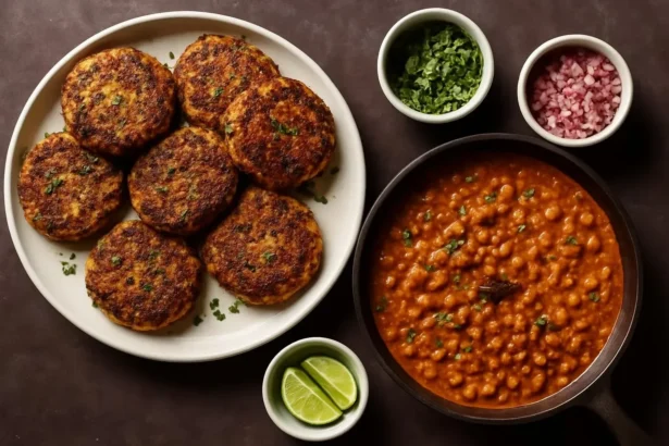 Crispy homemade potato quinoa fritters served on a plate