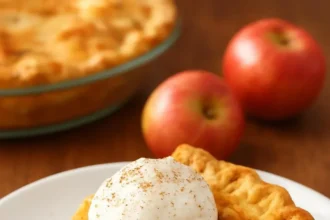 Delicious Pumpkin-Spiced Apple Pie with a golden crust and autumn spices