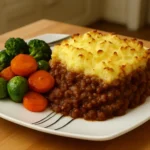 Delicious and hearty Shepherd's Pie with layers of meat, vegetables, and mashed potatoes