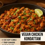 A colorful Vegan Chicken dish displayed on a festive table during a celebration.