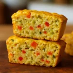 Plate of colorful Vegan Egg Muffins with vegetables, perfect for breakfast.