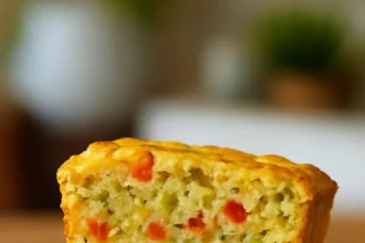 Plate of colorful Vegan Egg Muffins with vegetables, perfect for breakfast.