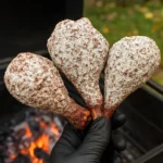 Deliciously cooked crazy turkey legs served with sides