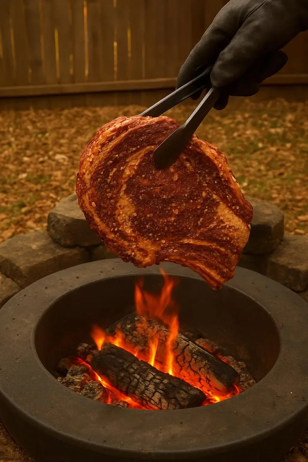 Juicy prime rib roast seasoned and cooked to perfection, garnished with herbs.