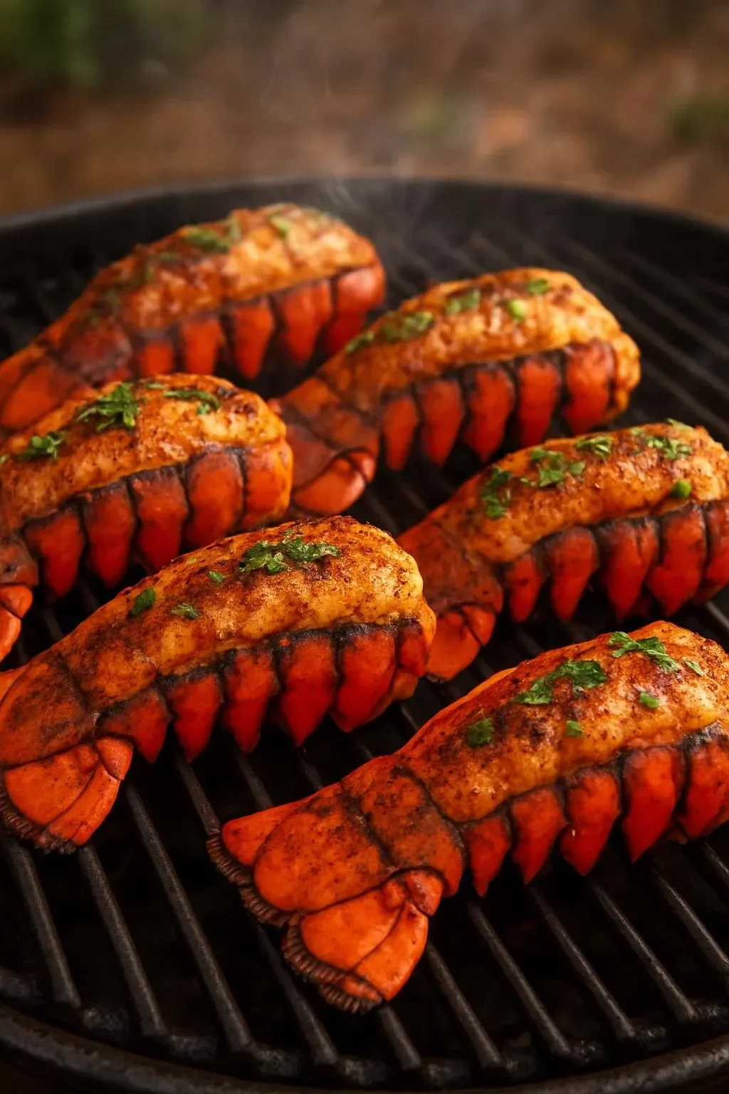 Delicious spicy lobster served with fresh herbs and spices