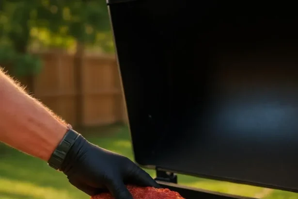 Delicious steak served with a baked potato on a plate