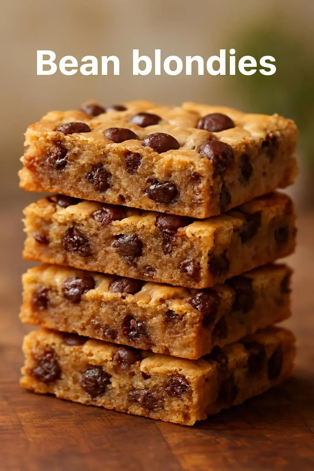 Delicious fudgy blondies served on a plate