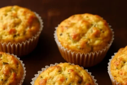 Delicious Savory Moong Egg Muffins served on a plate