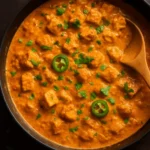 Delicious Vegan Tofu Amritsari Spice served in a bowl with fresh herbs and spices