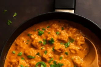 Delicious Vegan Tofu Amritsari Spice served in a bowl with fresh herbs and spices