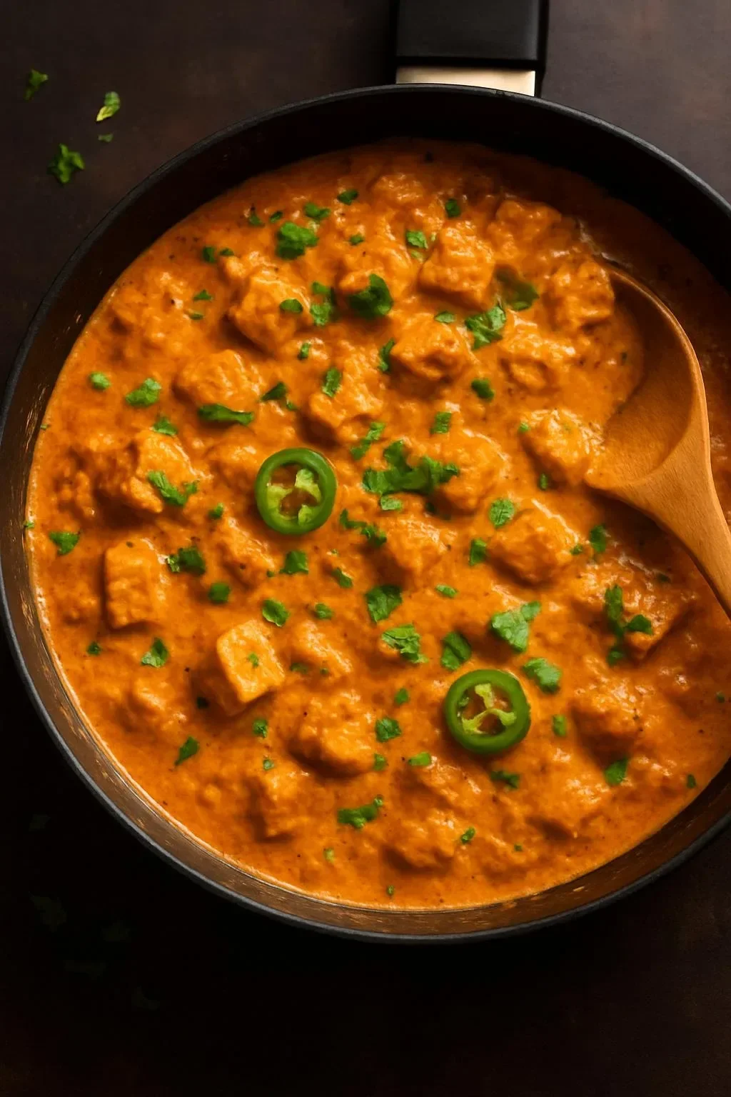 Delicious Vegan Tofu Amritsari Spice served in a bowl with fresh herbs and spices