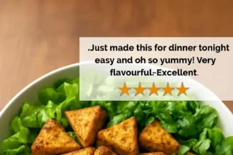 Delicious Vietnamese curried tofu noodle bowl with vibrant colors and textures