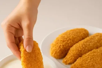 Delicious Baked Ranch Chicken garnished with herbs on a plate